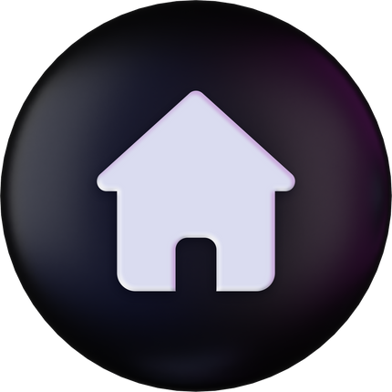 3D Home Icon. 3D Home Button.